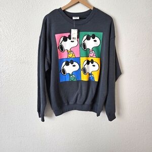 PEANUTS SWEATSHIRT Grayson Threads SNOOPY Oversized Sweater NWT Sz M